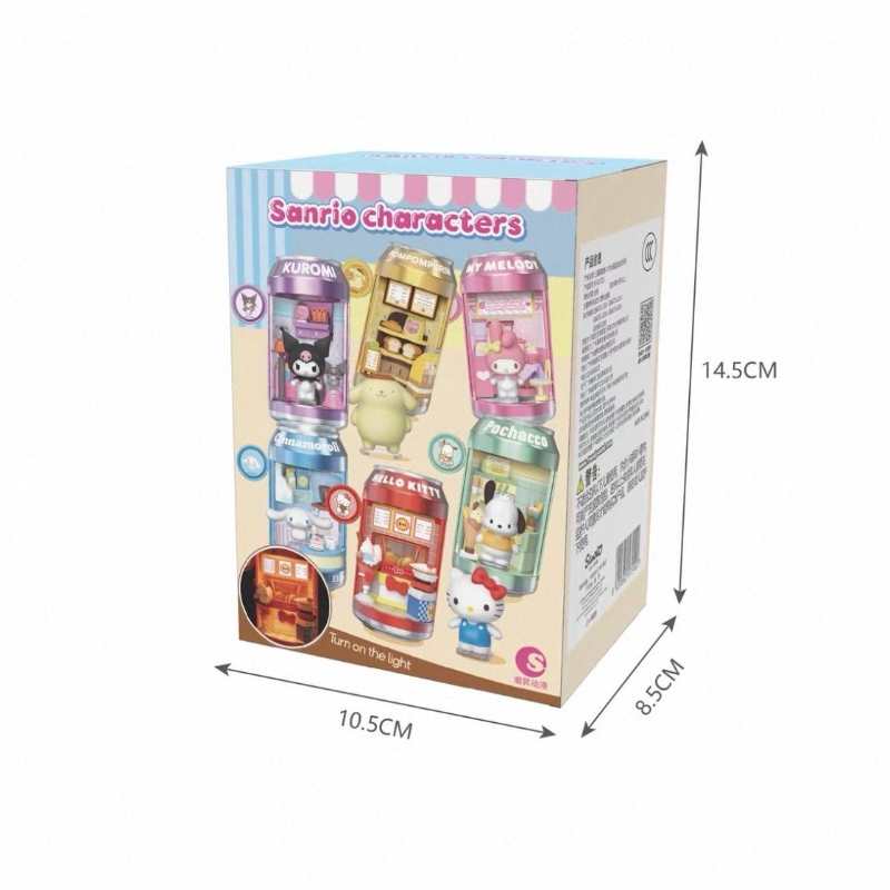 MINISO Official| Sanrio Family Mini Soda & Dessert Street Blind Box – Collectible Cute Toys