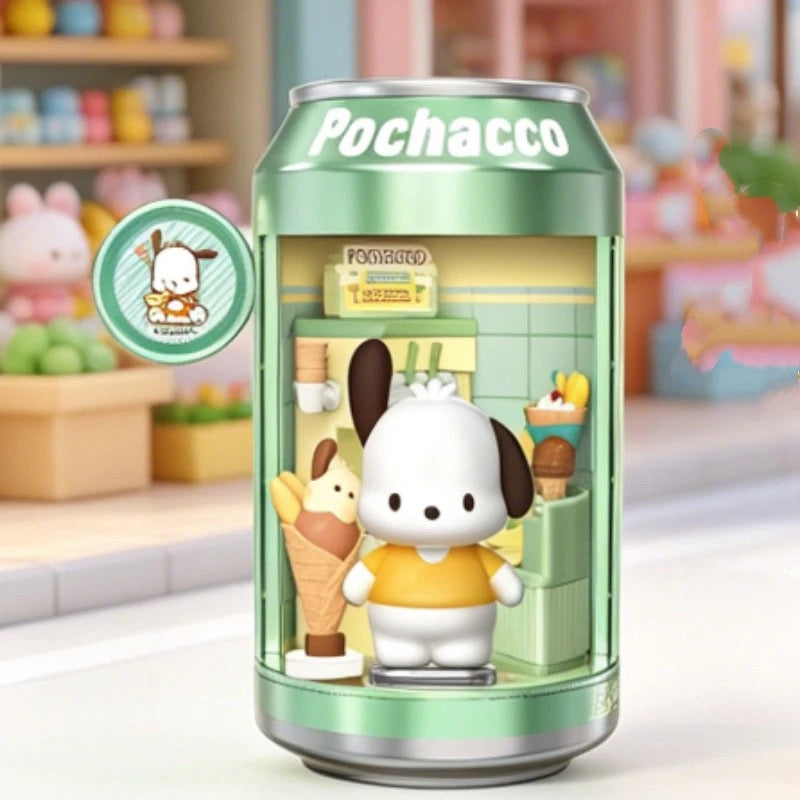 MINISO Official| Sanrio Family Mini Soda & Dessert Street Blind Box – Collectible Cute Toys