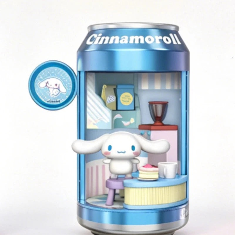 MINISO Official| Sanrio Family Mini Soda & Dessert Street Blind Box – Collectible Cute Toys