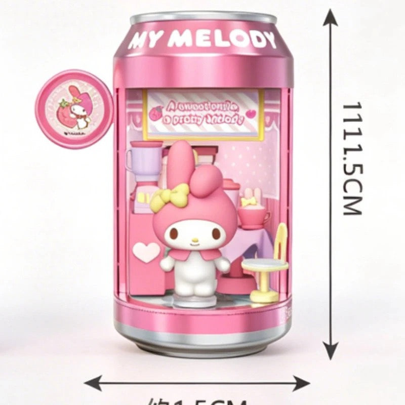 MINISO Official| Sanrio Family Mini Soda & Dessert Street Blind Box – Collectible Cute Toys