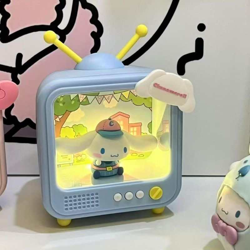 Sanrio TV-Shaped Glowing Night Light – Hello Kitty Cartoon Desk Lamp, Perfect Birthday Gift for Girls