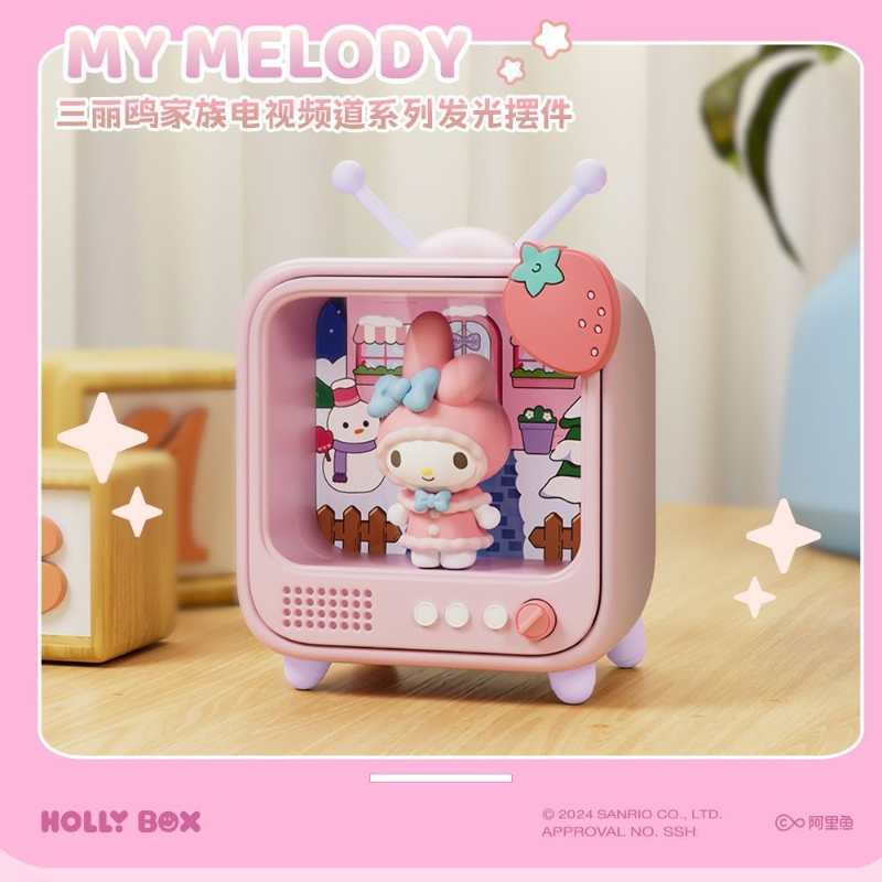 Sanrio TV-Shaped Glowing Night Light – Hello Kitty Cartoon Desk Lamp, Perfect Birthday Gift for Girls