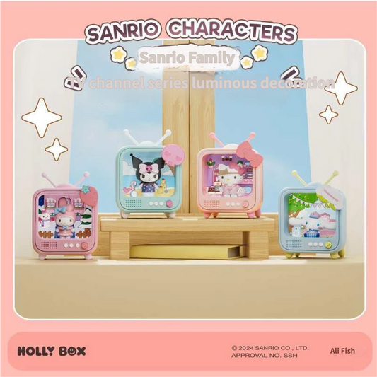 Sanrio TV-Shaped Glowing Night Light – Hello Kitty Cartoon Desk Lamp, Perfect Birthday Gift for Girls