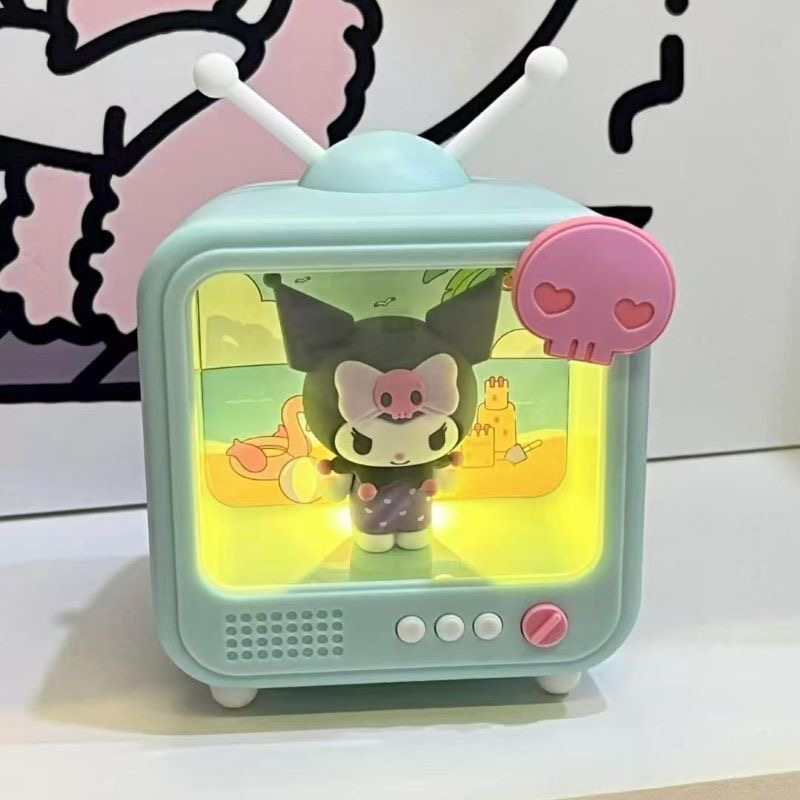 Sanrio TV-Shaped Glowing Night Light – Hello Kitty Cartoon Desk Lamp, Perfect Birthday Gift for Girls