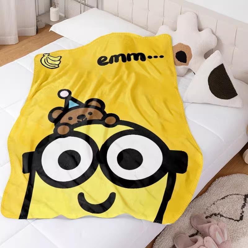 Cute Minion Furry Blanket for All Seasons | Soft & Cozy | Perfect for Kids & Adults