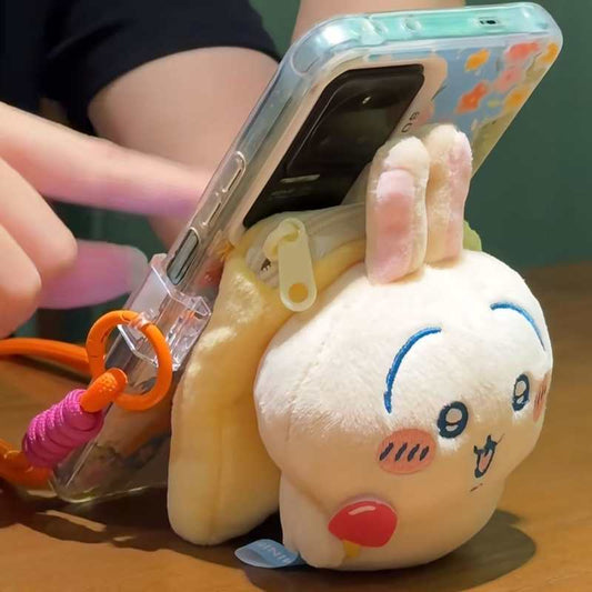 New Chiikawa Usagi Phone Holder Clip – Large Capacity, Portable Stand, Cute Gift for Best Friends