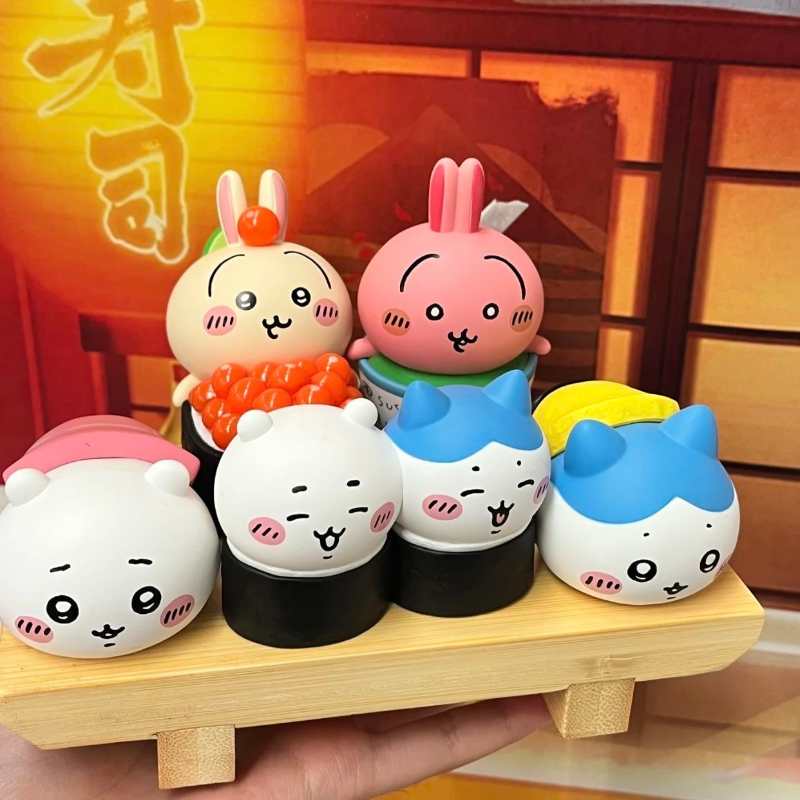 Chiikawa Sushi Series Blind Box – Kawaii Usagi & Chiikawa Figurine Desk Decor Anime Collectible