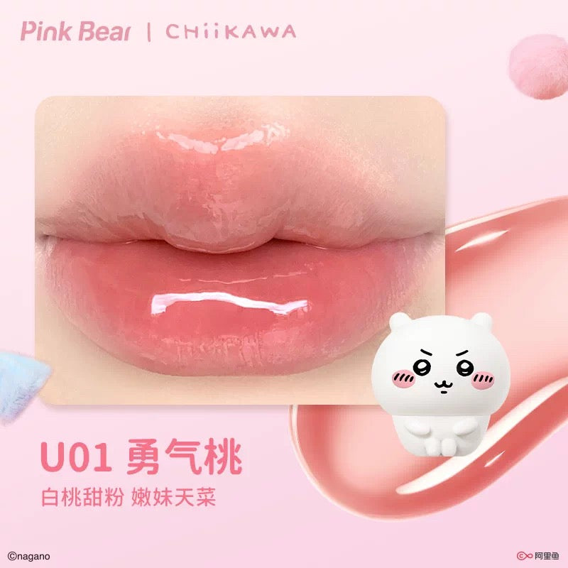 Chiikawa x Pinkbear Collaboration Make-up Set Box -Lip Gloss/Lip Mud/Eyeshadow Palette/Blush