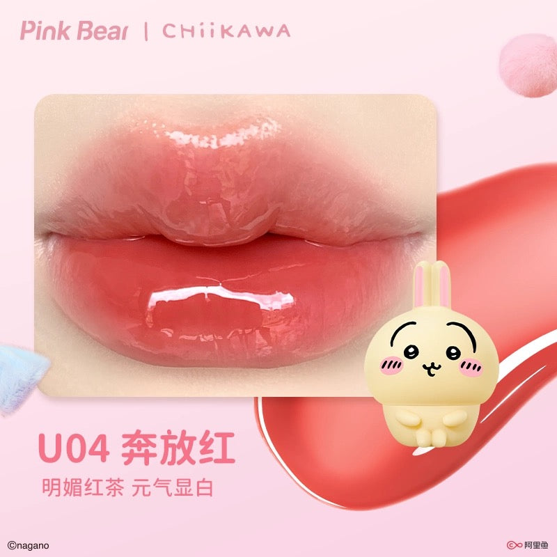 Chiikawa x Pinkbear Collaboration Make-up Set Box -Lip Gloss/Lip Mud/Eyeshadow Palette/Blush