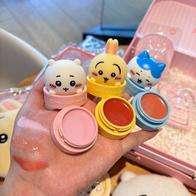 Chiikawa x Pinkbear Collaboration Make-up Set Box -Lip Gloss/Lip Mud/Eyeshadow Palette/Blush