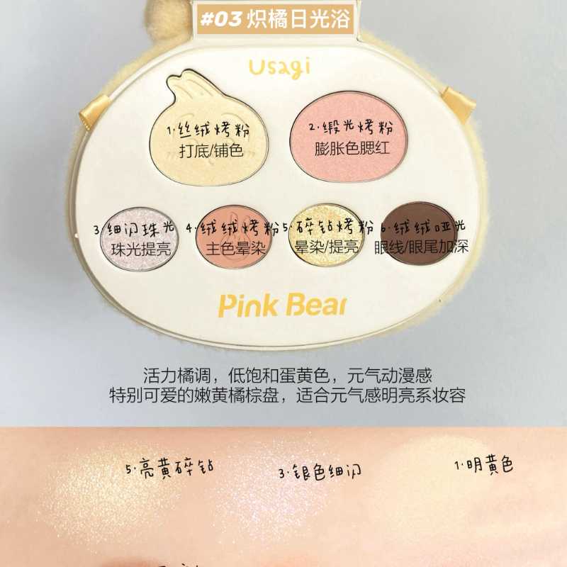 Chiikawa x Pinkbear Collaboration Make-up Set Box -Lip Gloss/Lip Mud/Eyeshadow Palette/Blush