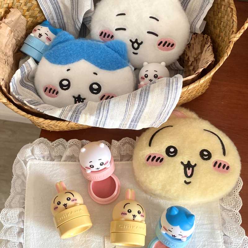 Chiikawa x Pinkbear Collaboration Make-up Set Box -Lip Gloss/Lip Mud/Eyeshadow Palette/Blush