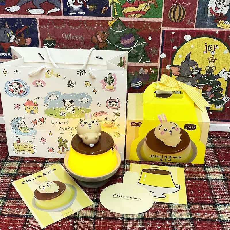 Chiikawa Pudding Scene Lamp Night Light - Perfect Gift for Girlfriend, Female Friends, and Birthday Celebrations
