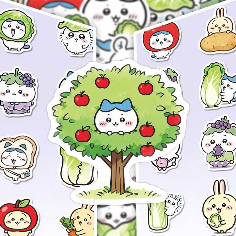144pcs Cute Vagetable Fruit chiikawa usagi hachiware stickers