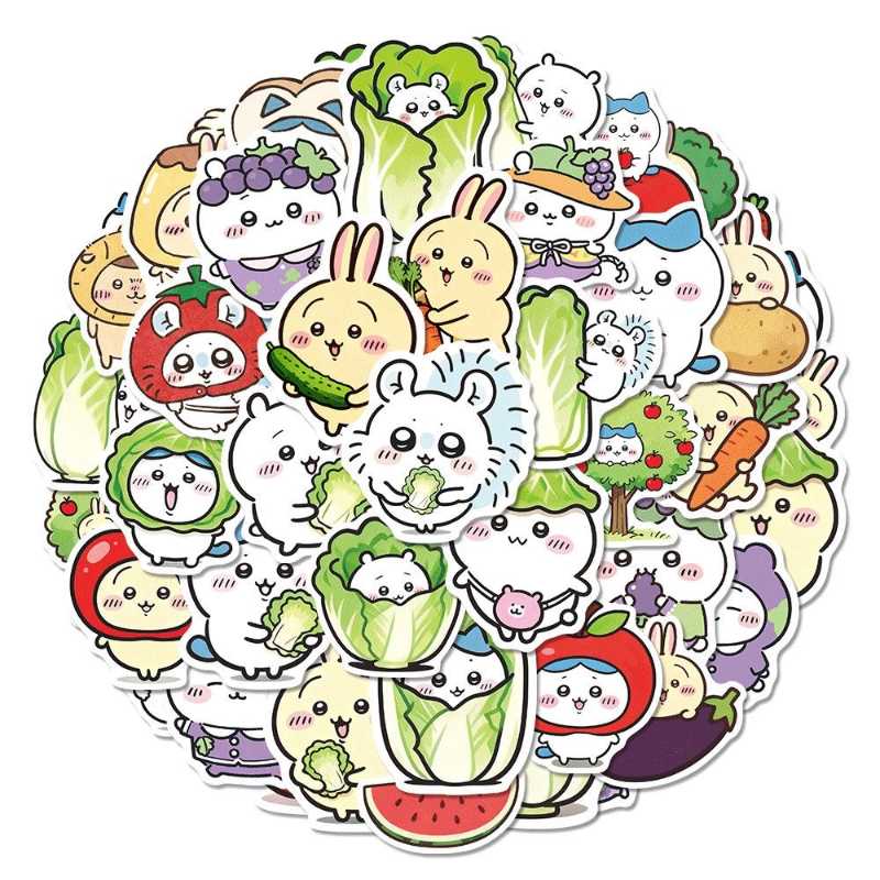 144pcs Cute Vagetable Fruit chiikawa usagi hachiware stickers