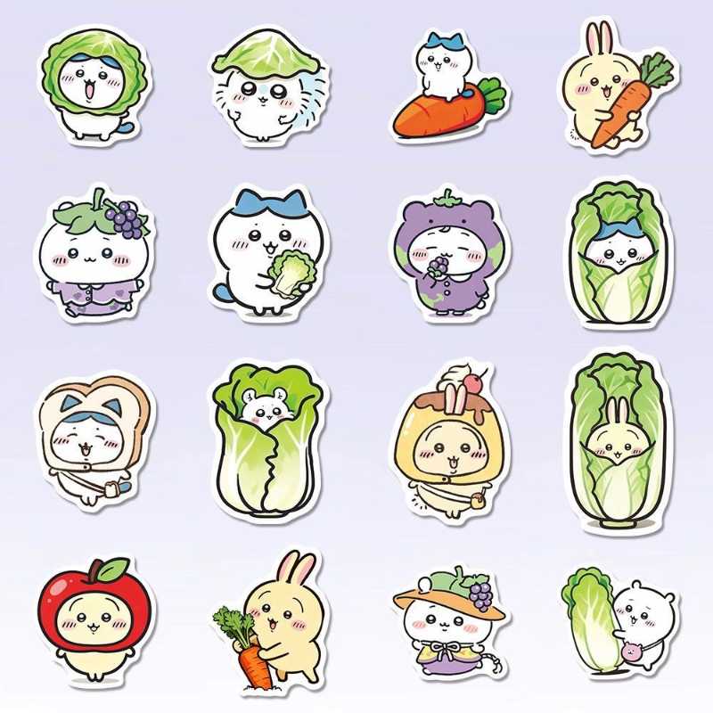 144pcs Cute Vagetable Fruit chiikawa usagi hachiware stickers