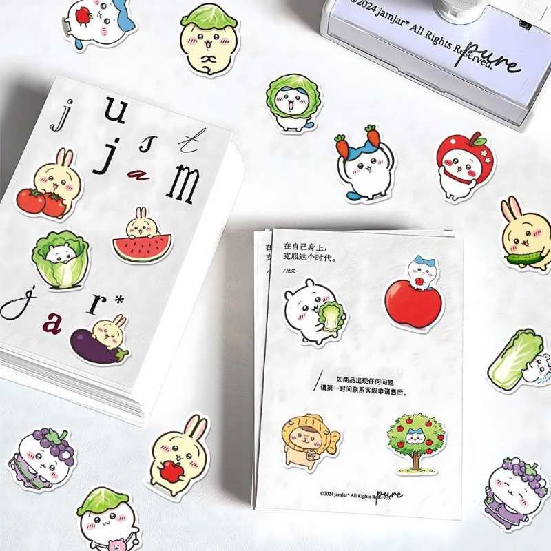 144pcs Cute Vagetable Fruit chiikawa usagi hachiware stickers