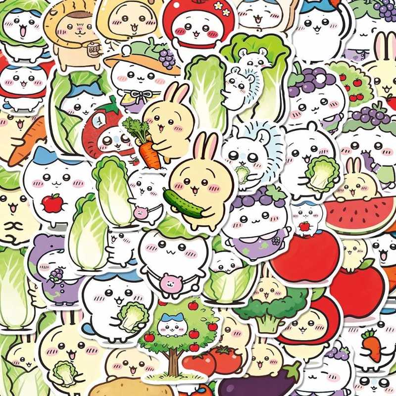 144pcs Cute Vagetable Fruit chiikawa usagi hachiware stickers
