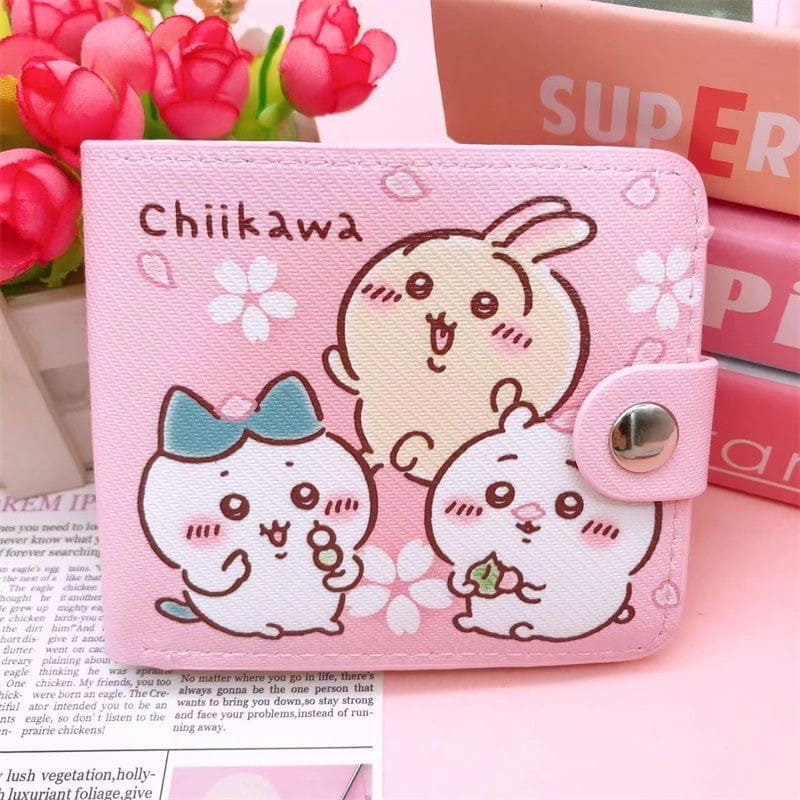 Cute Chiikawa Hachiware Usagi Short Wallet with Card Slots (Free Shipping Over $18)