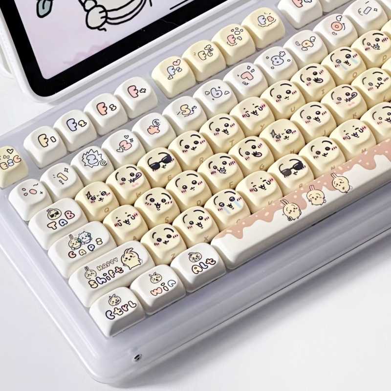 Hachiware Keyboard Keycaps