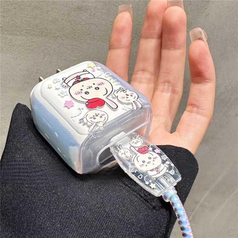 Cute Usagi Soft Charger Case Suitable for 20W  iPhone Charger iPhone 15/14/13pro(Free shipping over $18))