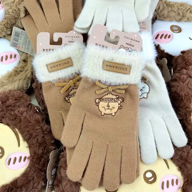 MINISO x Chiikawa Usagi Cozy Winter Gloves – Soft, Warm, and Cute