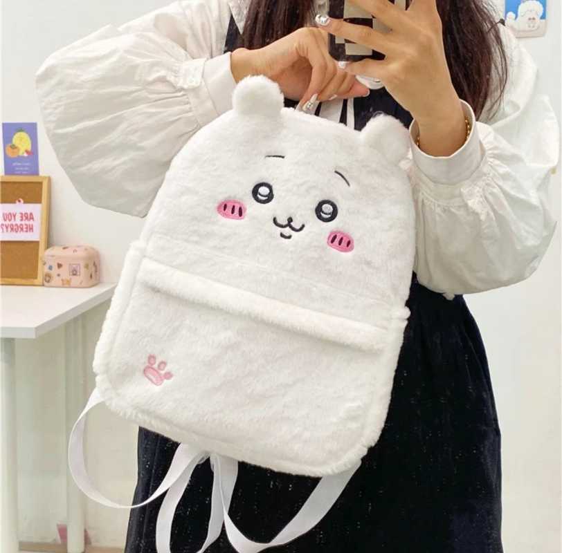 Cartoon Melody Chiikawa Plush Crossbody Bag – Cute Cinnamoroll Stuffed Plush Purse Gift for Girls