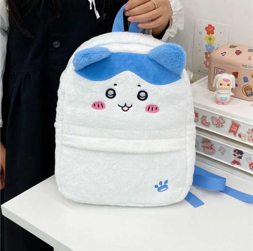 Cartoon Melody Chiikawa Plush Crossbody Bag – Cute Cinnamoroll Stuffed Plush Purse Gift for Girls