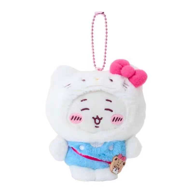 Chiikawa × Sanrio Melody Plush Toy Set – Cute Usagi & Hachiware Plush Bag Collection