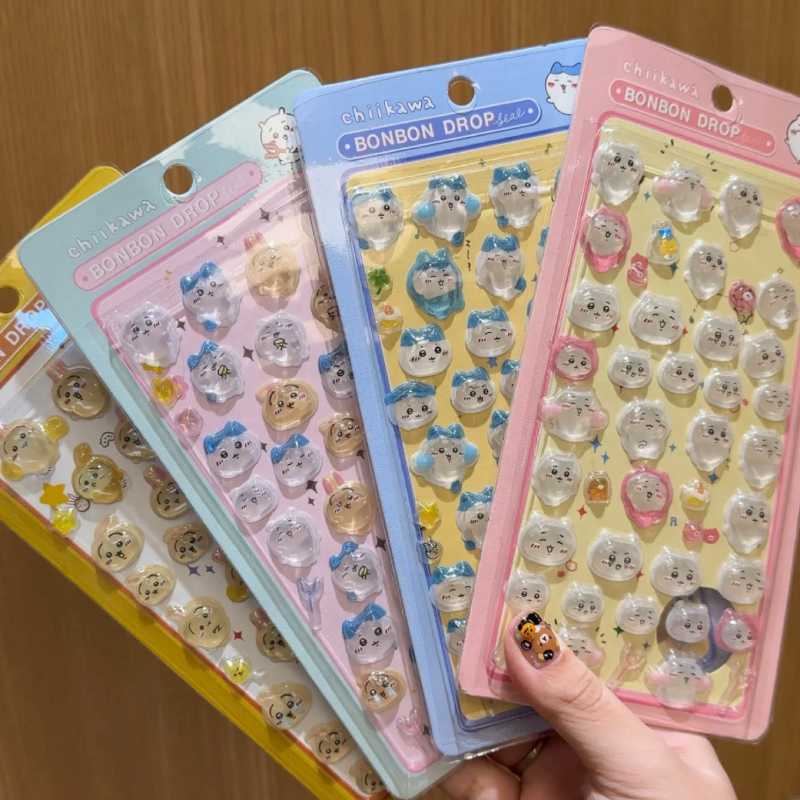 Chiikawa 3D Puffy Epoxy Stickers – Cute Chiikawa, Usagi & Hachiware Characters Decorative Decals