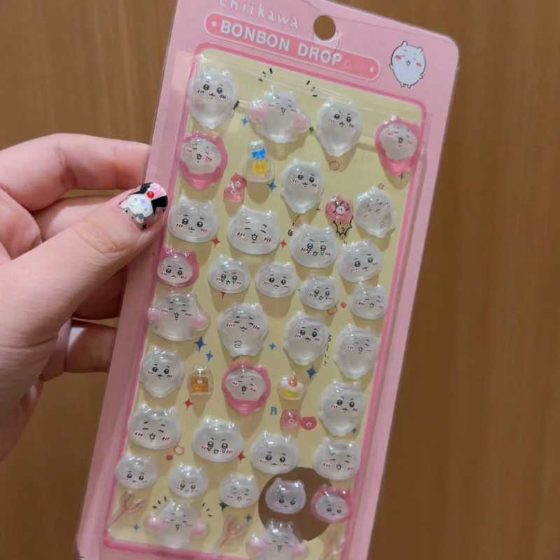 Chiikawa 3D Puffy Epoxy Stickers – Cute Chiikawa, Usagi & Hachiware Characters Decorative Decals