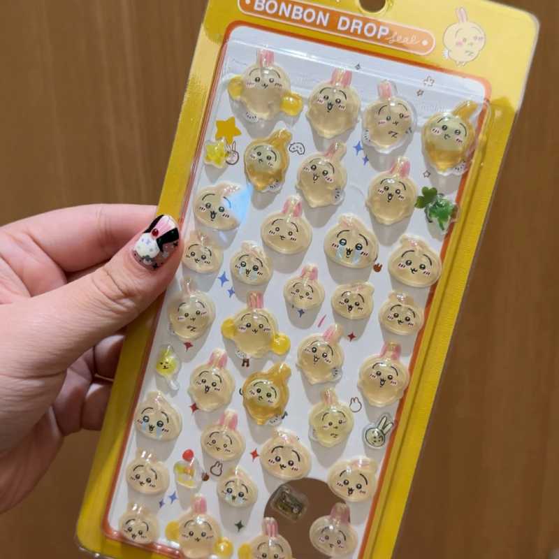 Chiikawa 3D Puffy Epoxy Stickers – Cute Chiikawa, Usagi & Hachiware Characters Decorative Decals