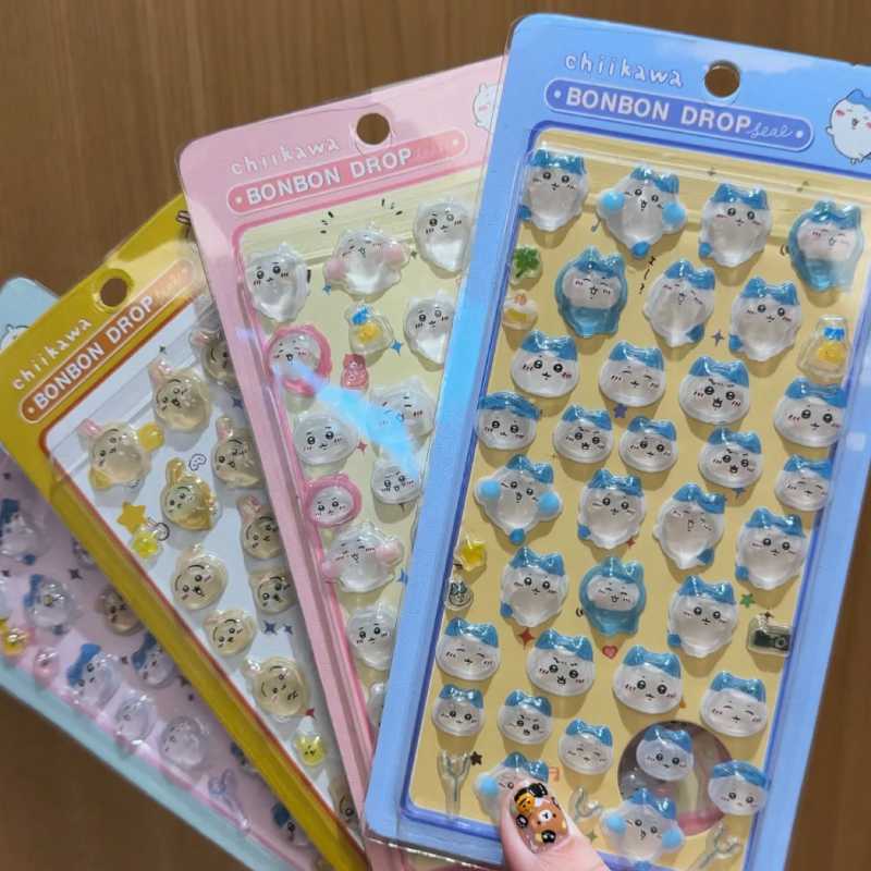 Chiikawa 3D Puffy Epoxy Stickers – Cute Chiikawa, Usagi & Hachiware Characters Decorative Decals
