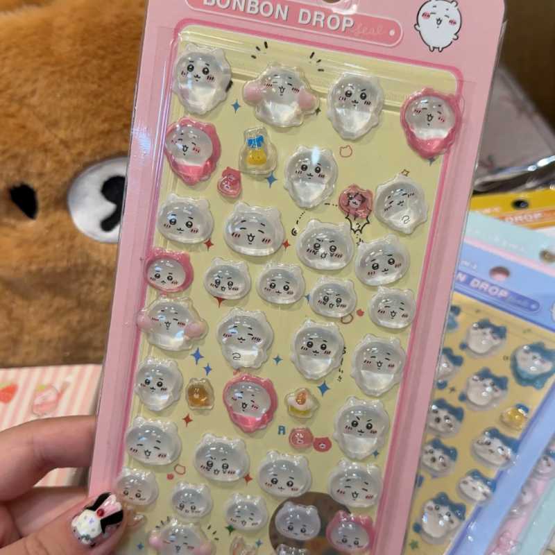 Chiikawa 3D Puffy Epoxy Stickers – Cute Chiikawa, Usagi & Hachiware Characters Decorative Decals