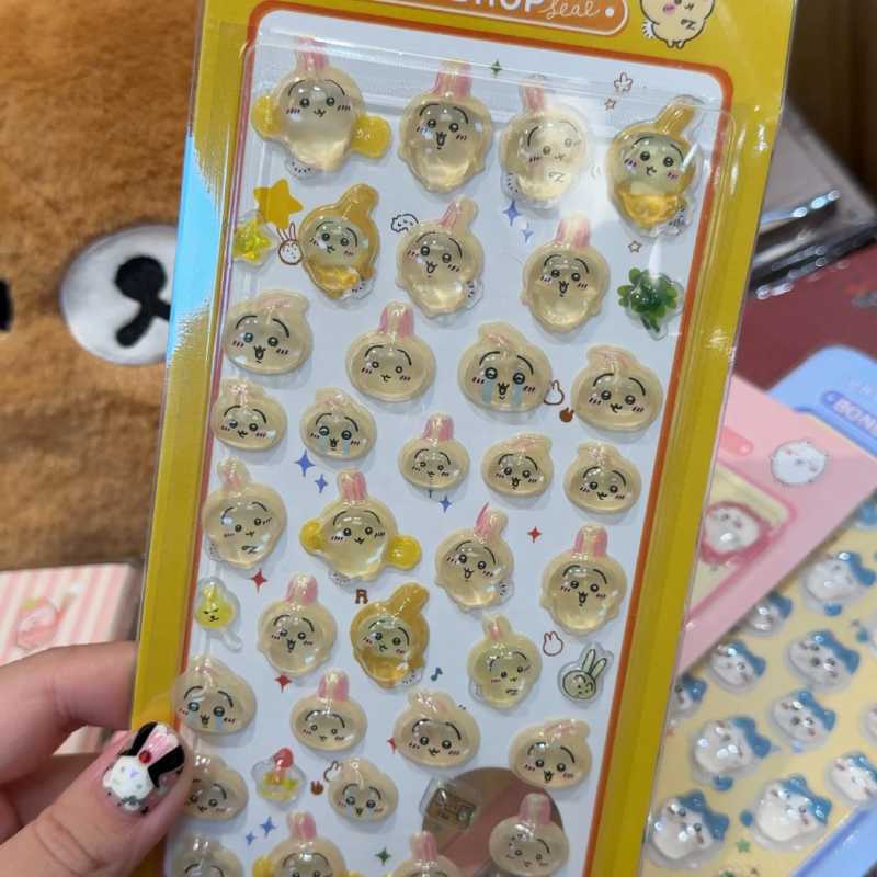 Chiikawa 3D Puffy Epoxy Stickers – Cute Chiikawa, Usagi & Hachiware Characters Decorative Decals