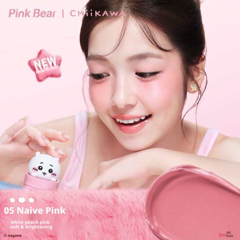 【Up to 35% OFF】Chiikawa x Pinkbear Usagi & Hachiware All-in-One Multi-Use Cream Blush