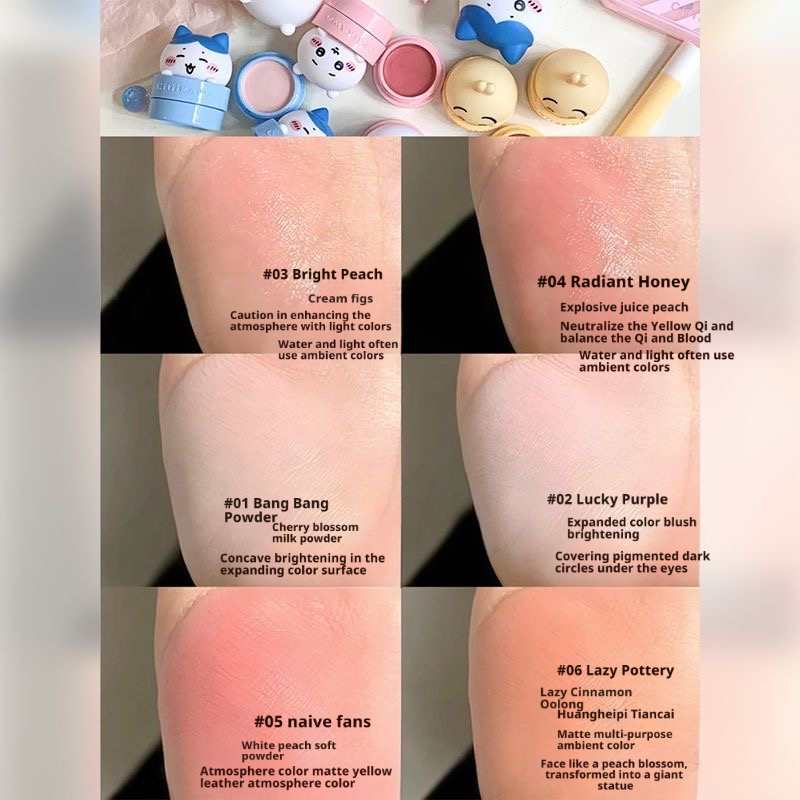 【Up to 35% OFF】Chiikawa x Pinkbear Usagi & Hachiware All-in-One Multi-Use Cream Blush