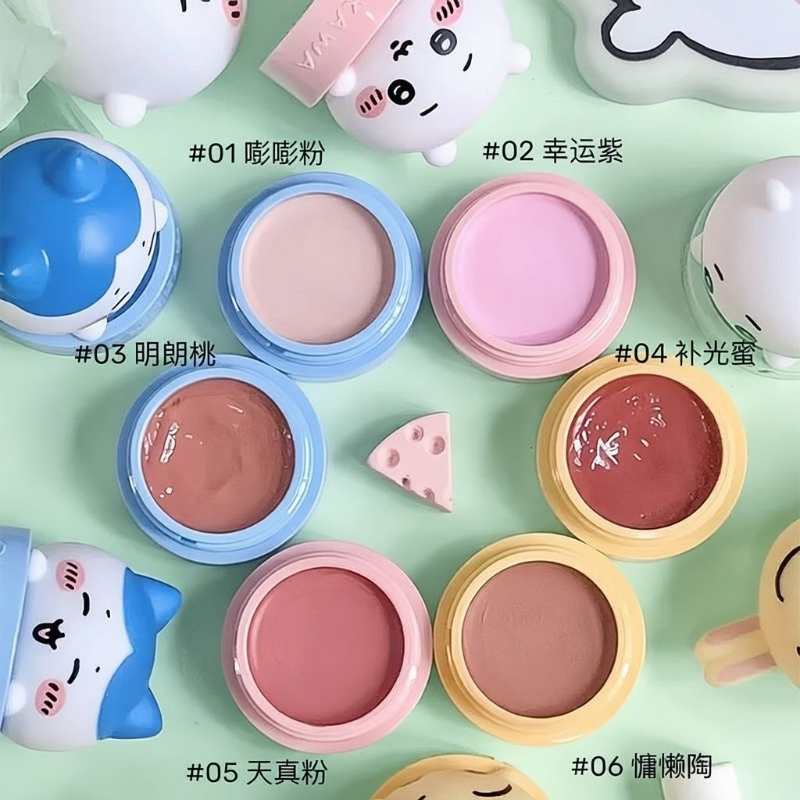 【Up to 35% OFF】Chiikawa x Pinkbear Usagi & Hachiware All-in-One Multi-Use Cream Blush