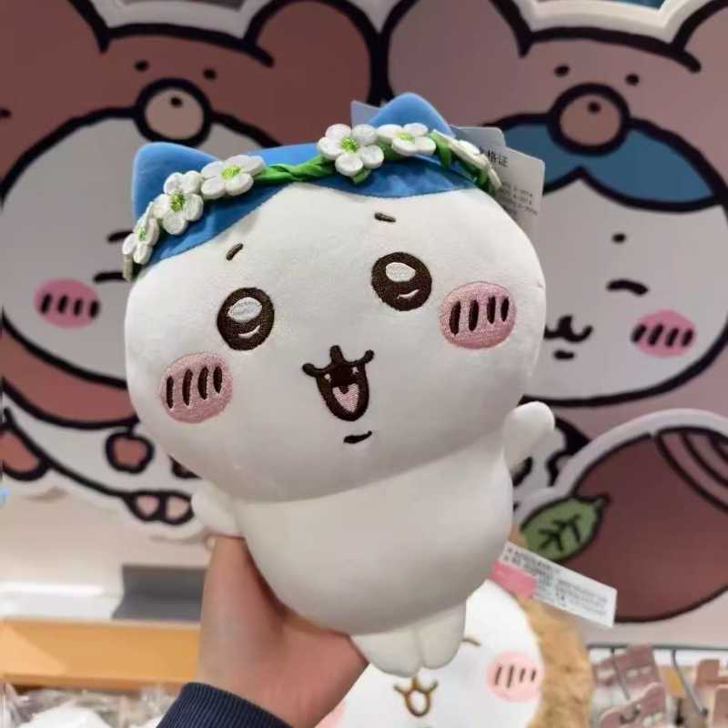 MINISO Official Chiikawa Flower Wreath Series Plush Toy 25cm – Chiikawa / Hachiware / Usagi