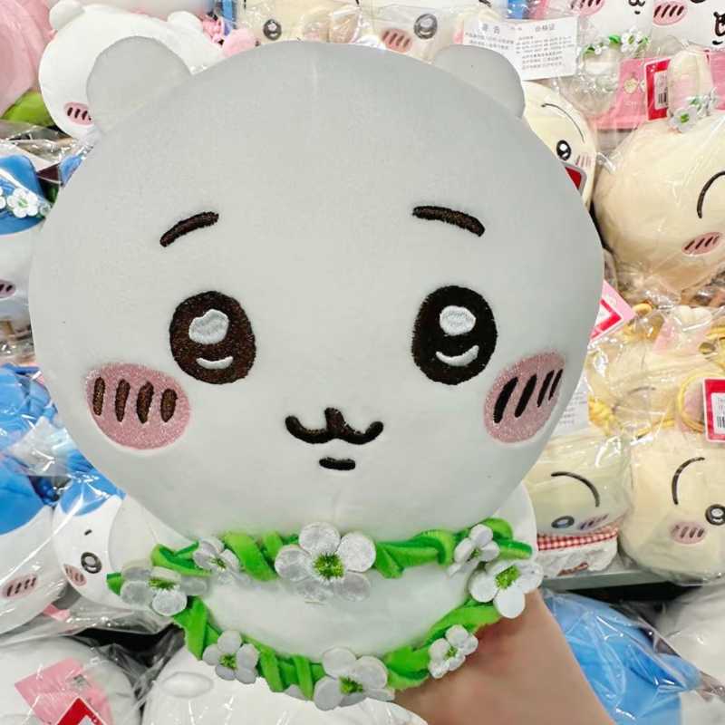 MINISO Official Chiikawa Flower Wreath Series Plush Toy 25cm – Chiikawa / Hachiware / Usagi