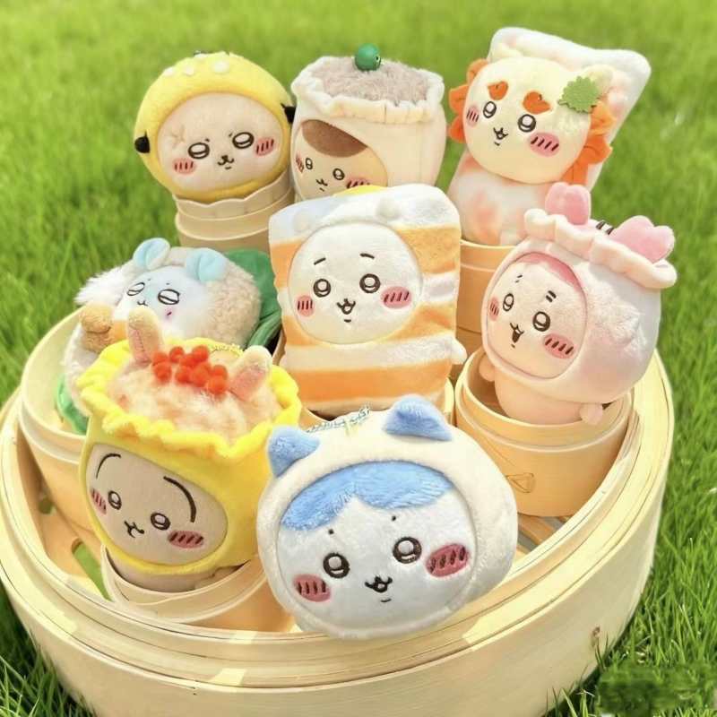 Cute Tea Break Chiikawa Plush Keychain Charm chiikawa/Usagi/Hachiware/Momonga/Rakko/Furuhonya