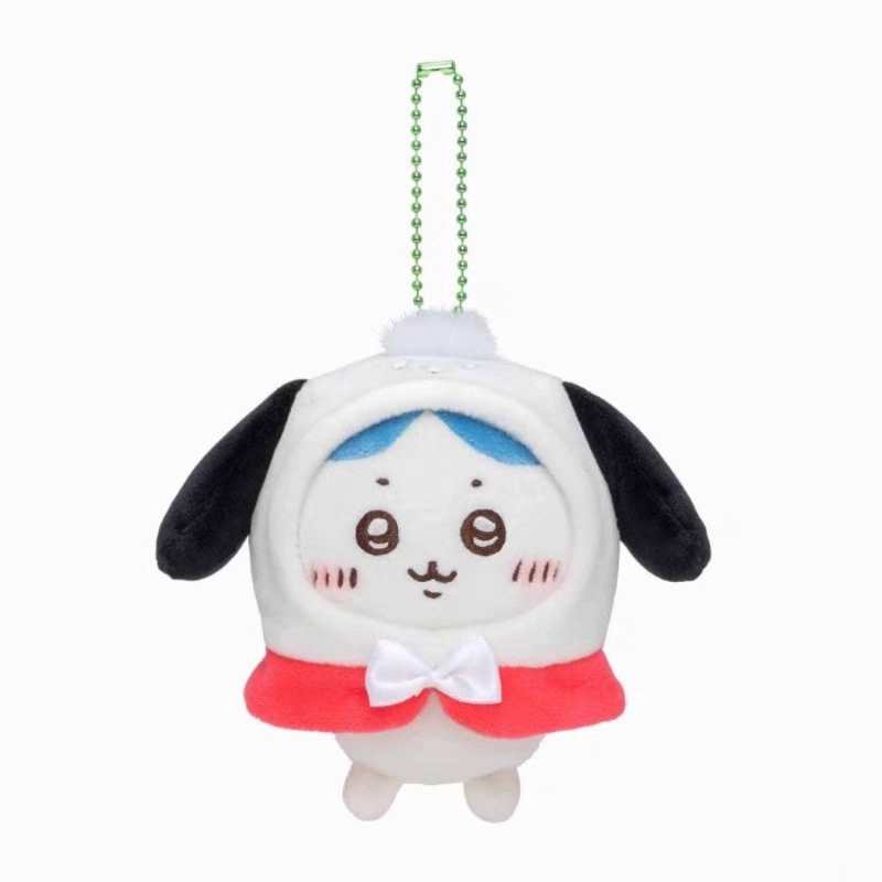 Chiikawa × Sanrio Plush Keychain – Hachiware & Usagi Cosplay Cute Bag Charm