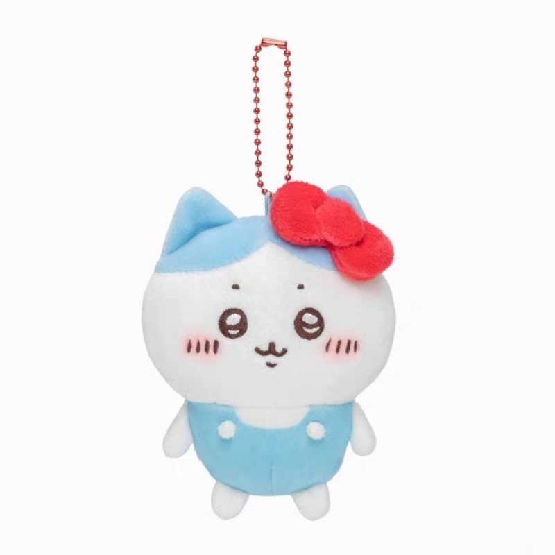 Chiikawa × Sanrio Plush Keychain – Hachiware & Usagi Cosplay Cute Bag Charm