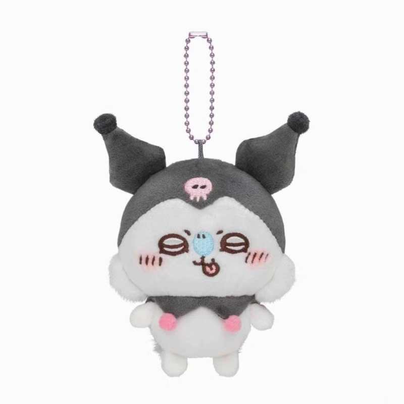 Chiikawa × Sanrio Plush Keychain – Hachiware & Usagi Cosplay Cute Bag Charm