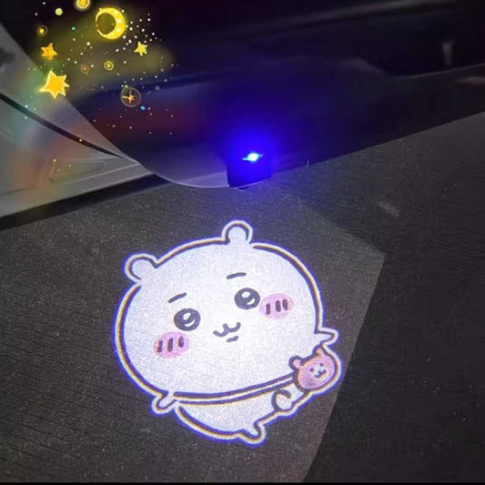 Cute Chiikawa & Usagi Wireless Car Door Projector Light (Upgraded) – LED Welcome Logo Shadow Puddle Lamp