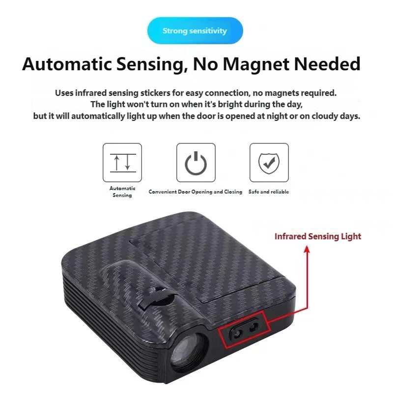 Cute Chiikawa & Usagi Wireless Car Door Projector Light (Upgraded) – LED Welcome Logo Shadow Puddle Lamp