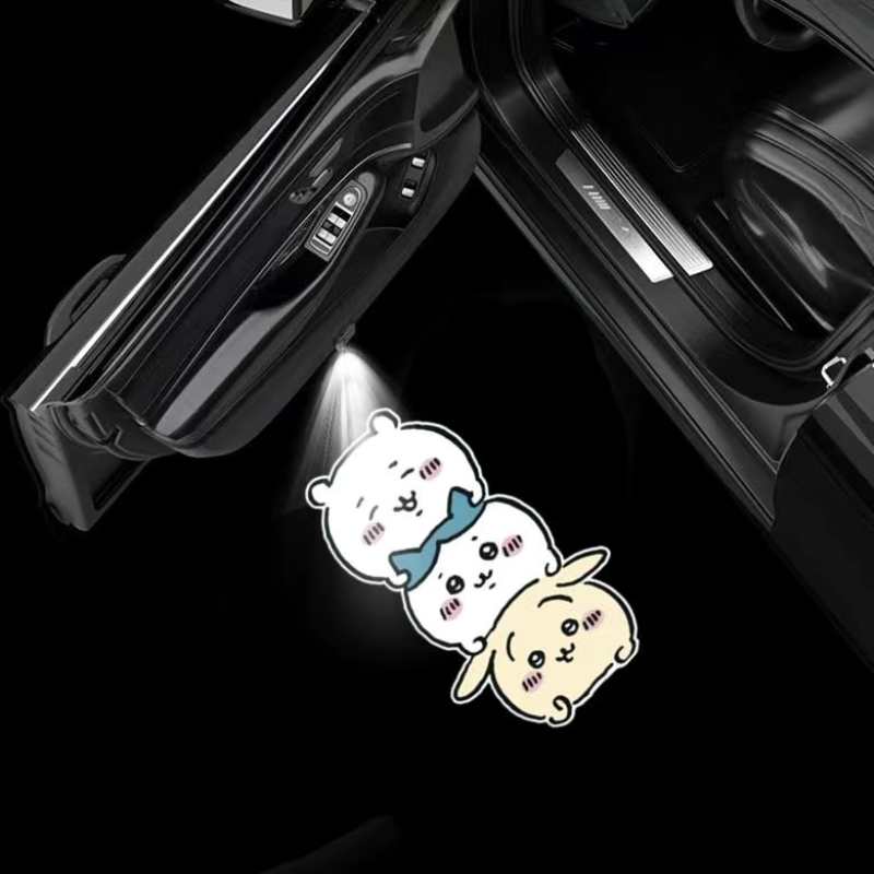 Cute Chiikawa & Usagi Wireless Car Door Projector Light (Upgraded) – LED Welcome Logo Shadow Puddle Lamp