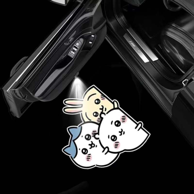 Cute Chiikawa & Usagi Wireless Car Door Projector Light (Upgraded) – LED Welcome Logo Shadow Puddle Lamp
