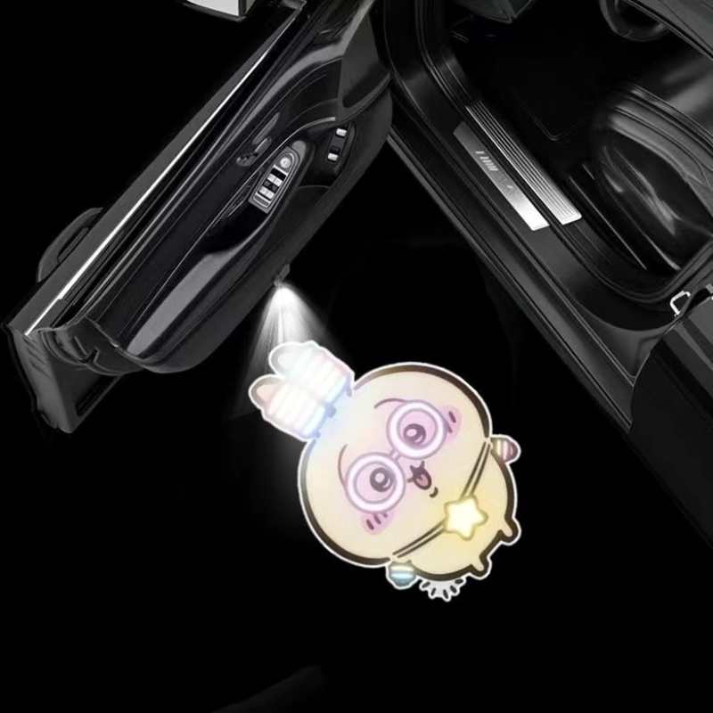 Cute Chiikawa & Usagi Wireless Car Door Projector Light (Upgraded) – LED Welcome Logo Shadow Puddle Lamp