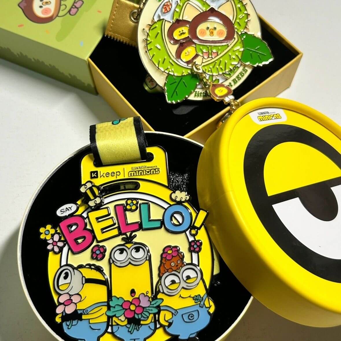 2025 New【Official In Stock】Double-Side KeepBello Minion Medal - Adorable Keep Hello Big-Eyed Minion